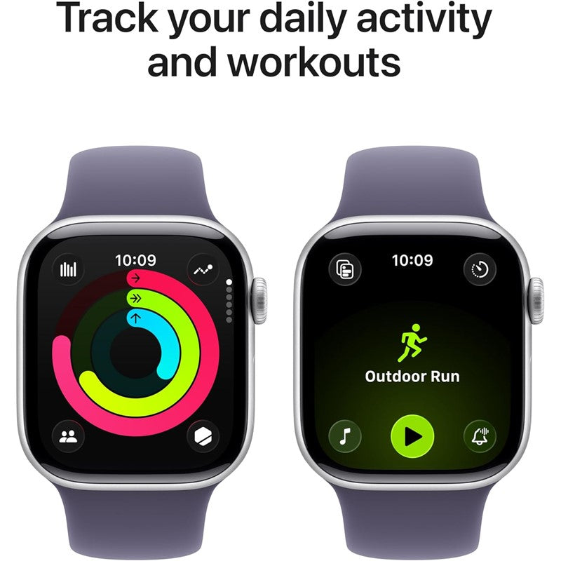 Apple Watch Series 11, 46mm, Silver Aluminium Case, Purple Fog Sport Band, (GPS+Cellular) - Image 2