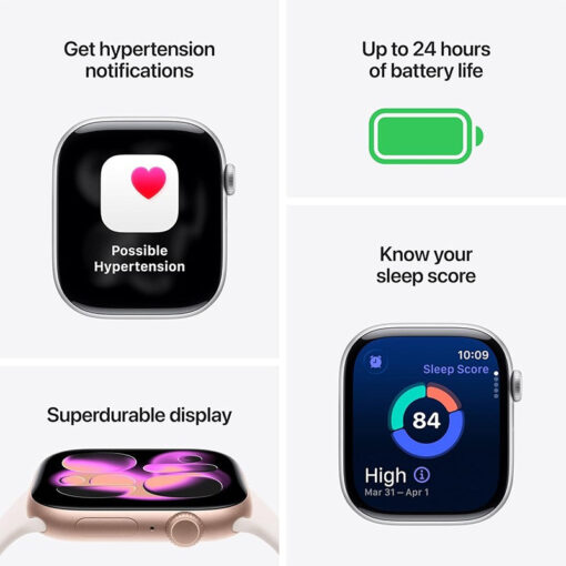 Alternative view of Apple Watch Series 11, 42mm, Rose Gold Aluminium Case, Light Blush Sport Band, (GPS)