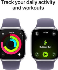 عرض بديل لـ Apple Watch Series 11, 46mm, Silver Aluminium Case, Purple Fog Sport Band, (GPS)