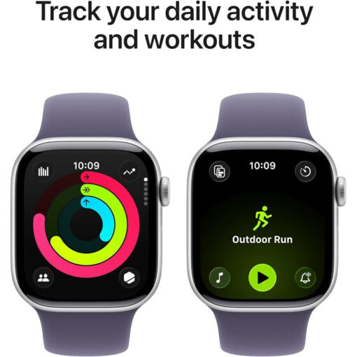 Alternative view of Apple Watch Series 11, 42mm, Silver Aluminium Case, Purple Fog Sport Band, (GPS)