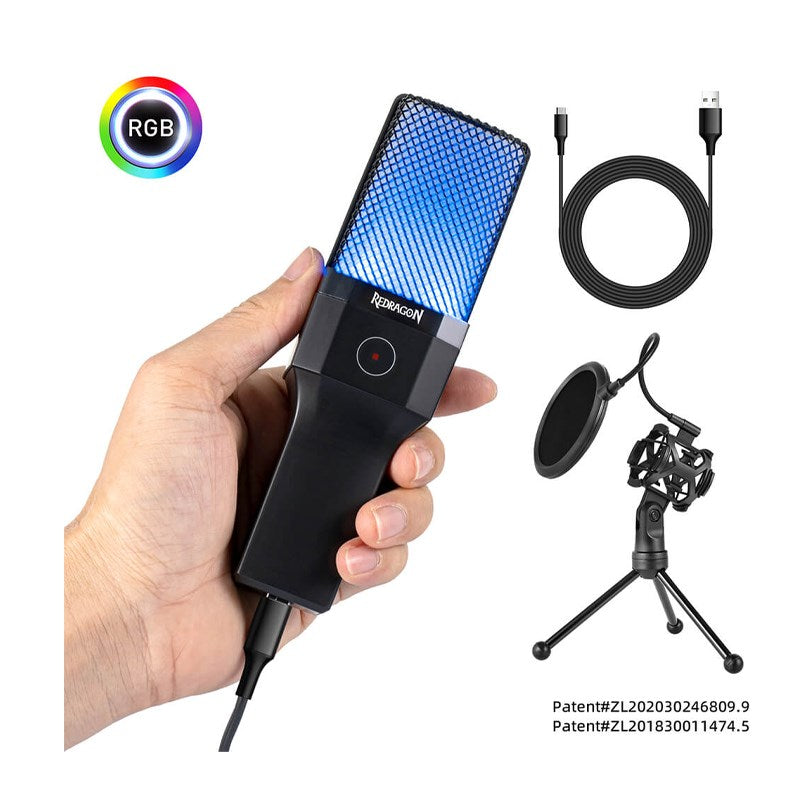 Redragon GM212 ADNE RGB Streaming Microphone - Black - Image 5