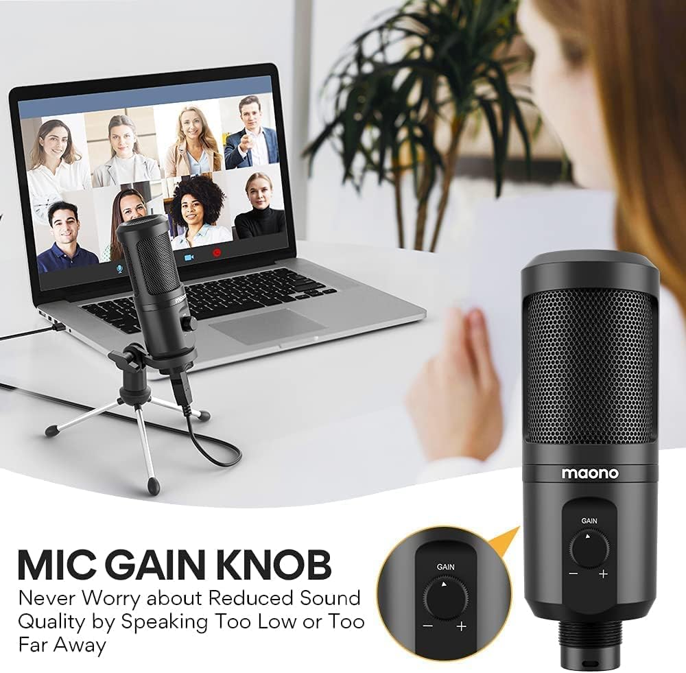 Maonocaster PM461 Series Condenser USB Gaming RGB Microphone - Black - Image 4