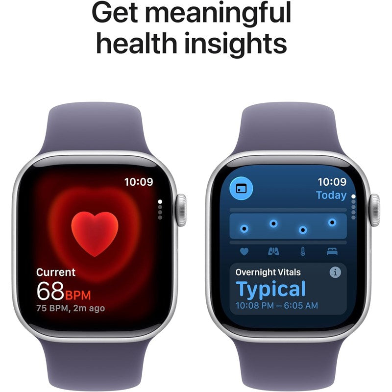 Apple Watch Series 11, 46mm, Silver Aluminium Case, Purple Fog Sport Band, (GPS) - Image 3