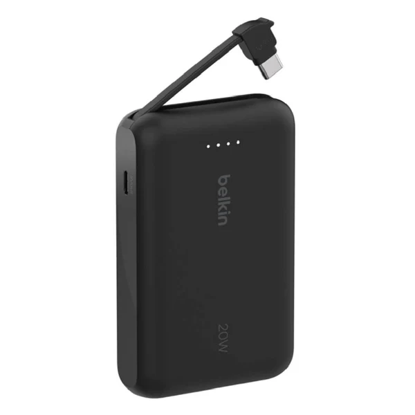 Belkin Boostcharge Pb 10K Pd 20W W/ Usb-C Integrated Cable Balck — Belkin Boostcharge Pb