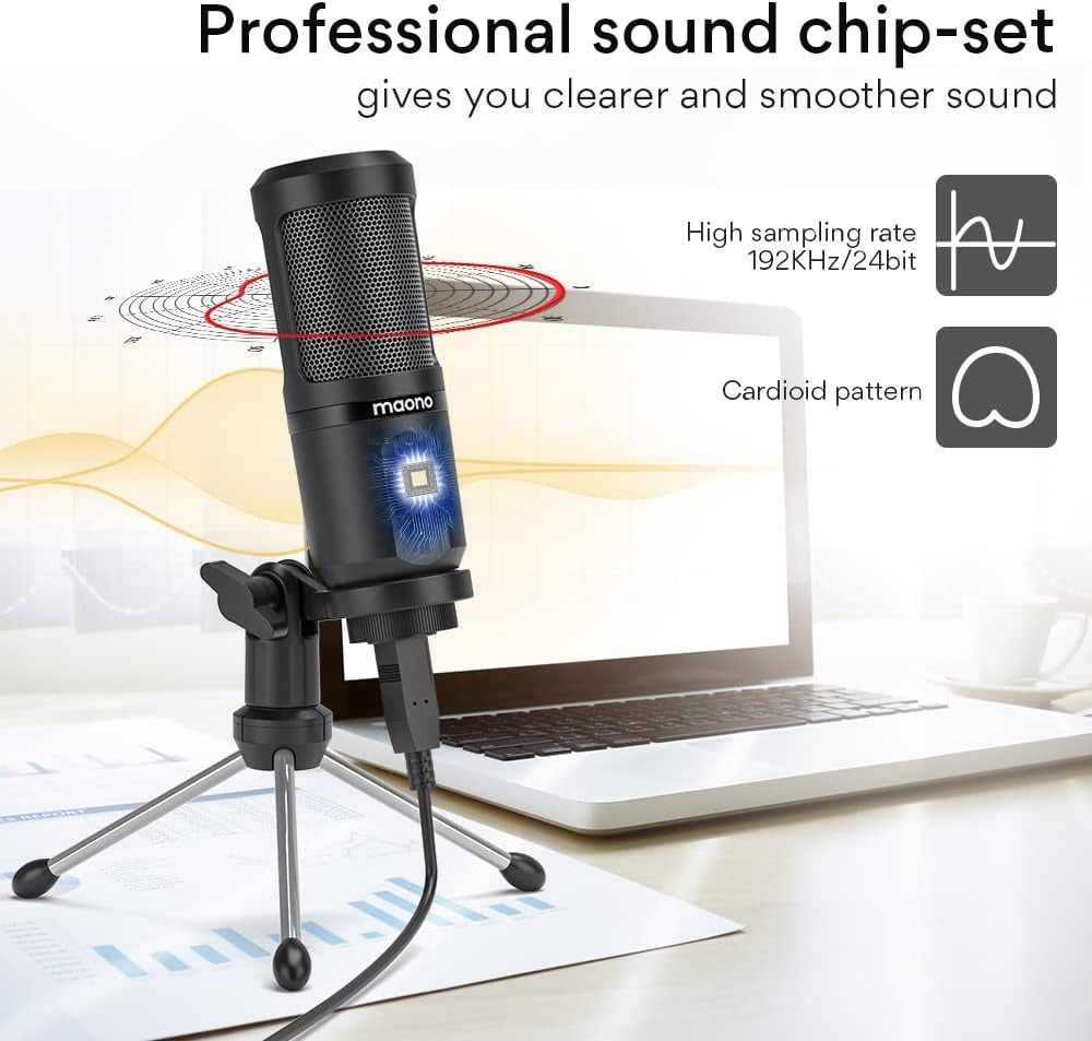 Maonocaster PM461 Series Condenser USB Gaming RGB Microphone - Black - Image 5
