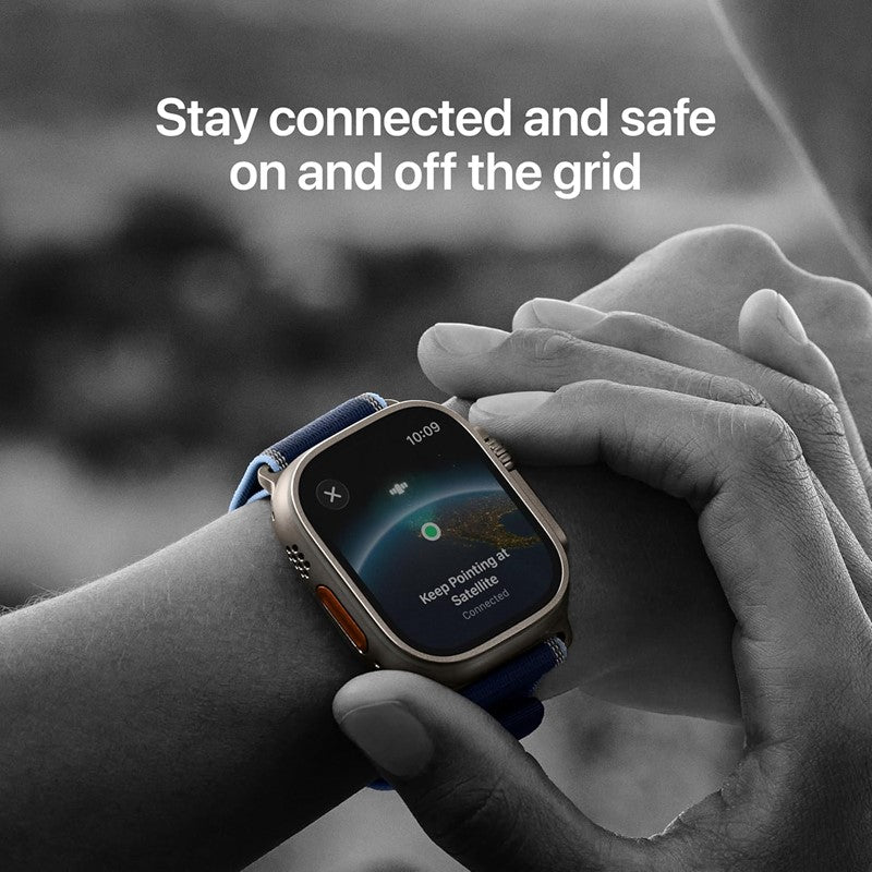 Apple Watch Ultra 3, 49mm, Natural Titanium Case, Blue/Bright Blue Trail Loop, (GPS+Cellular) - Image 3