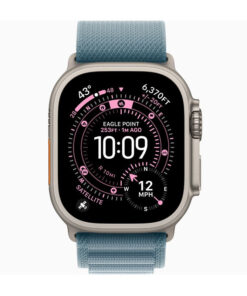 عرض بديل لـ Apple Watch Ultra 3, 49mm, Natural Titanium Case, Light Blue Alpine Loop, (GPS+Cellular)