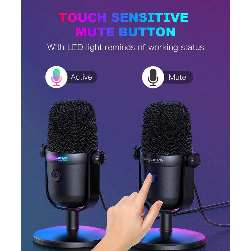 Onikuma M830 USB Condenser Gaming Microphone Mini USB Microphone - Image 3