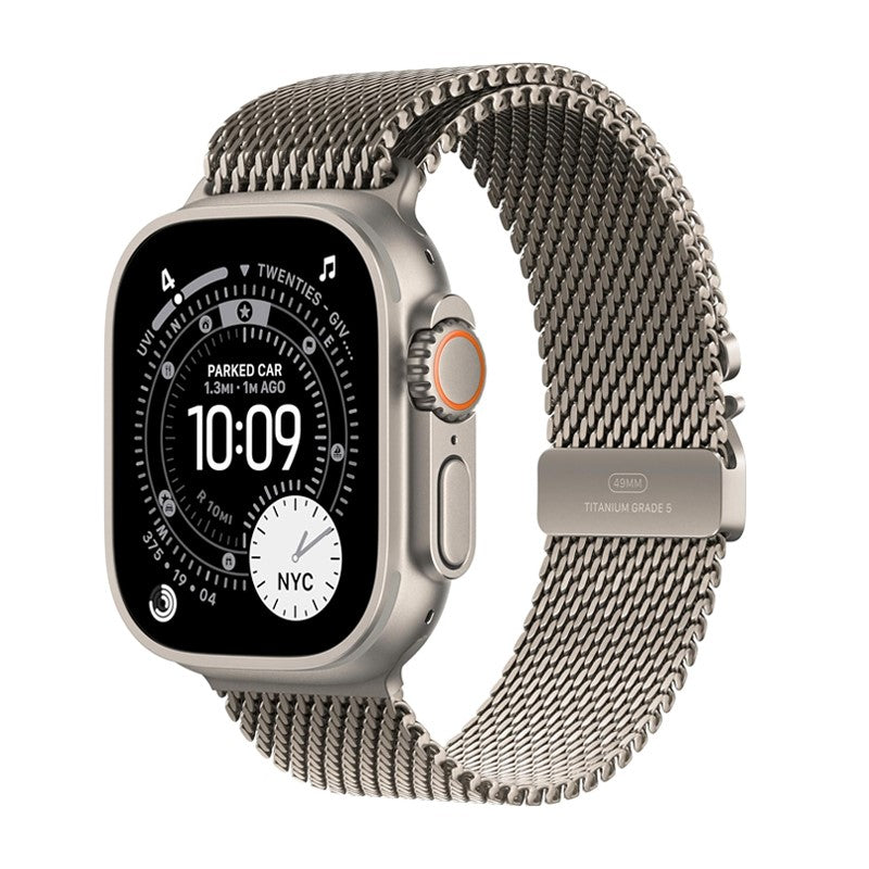 Apple Watch Ultra 3, 49mm, Natural Titanium Case, Natural Titanium Milanese Loop, (GPS+Cellular) - Image 7