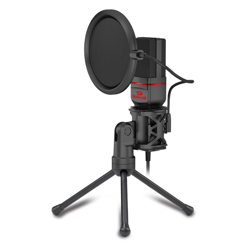 Redragon SEYFERT GM100 Professional Gaming Stream Microphone with Pop Filter - Black - Image 2