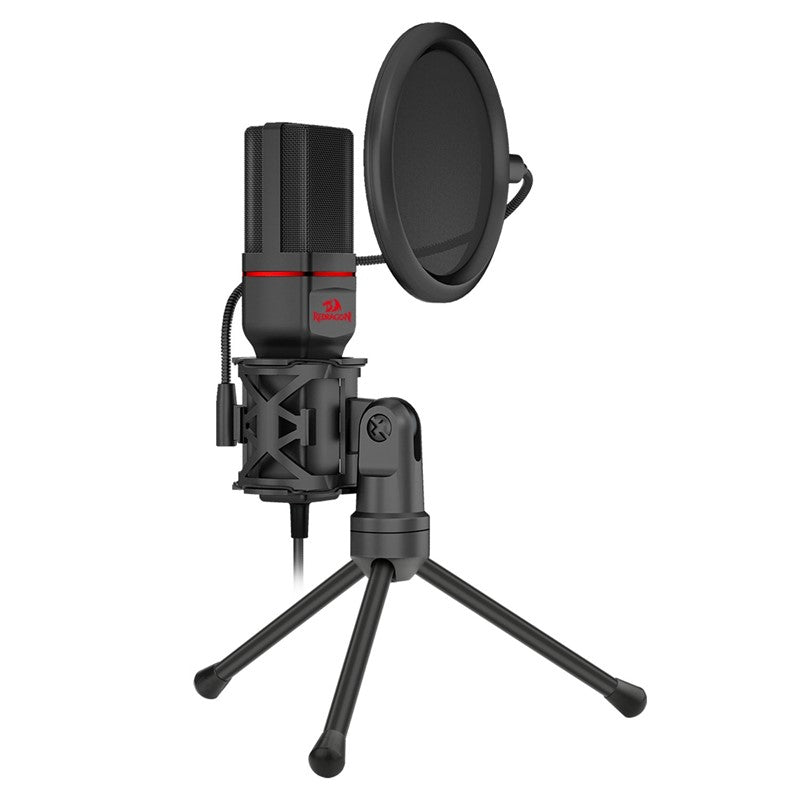 Redragon SEYFERT GM100 Professional Gaming Stream Microphone with Pop Filter - Black - Image 3