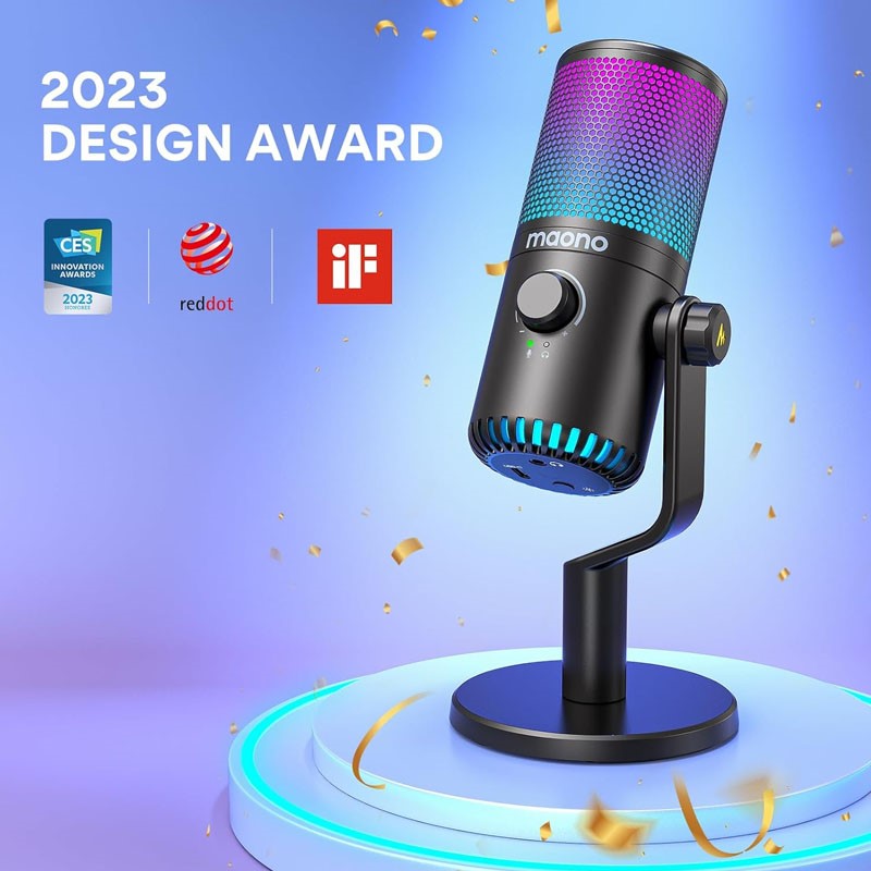 Maonocaster DM30 RGB Gaming Microphone for PC, USB Programmable - Image 4