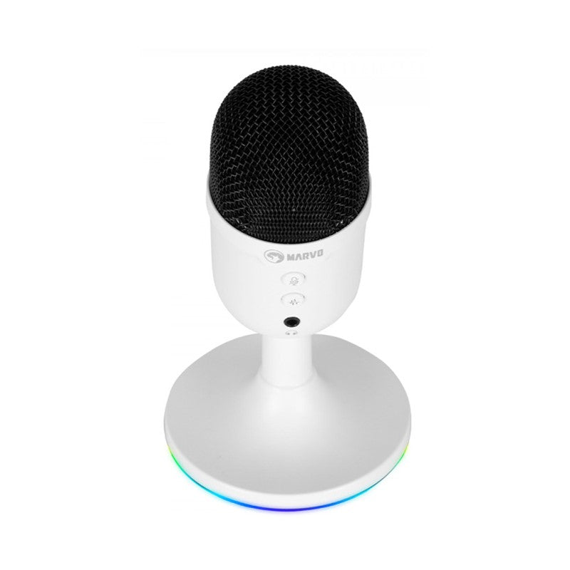 مارفو MIC-06 BK ميكروفون ألعاب RGB سلكي USB – أبيض — مارفو MIC-06 BK — الصورة 3