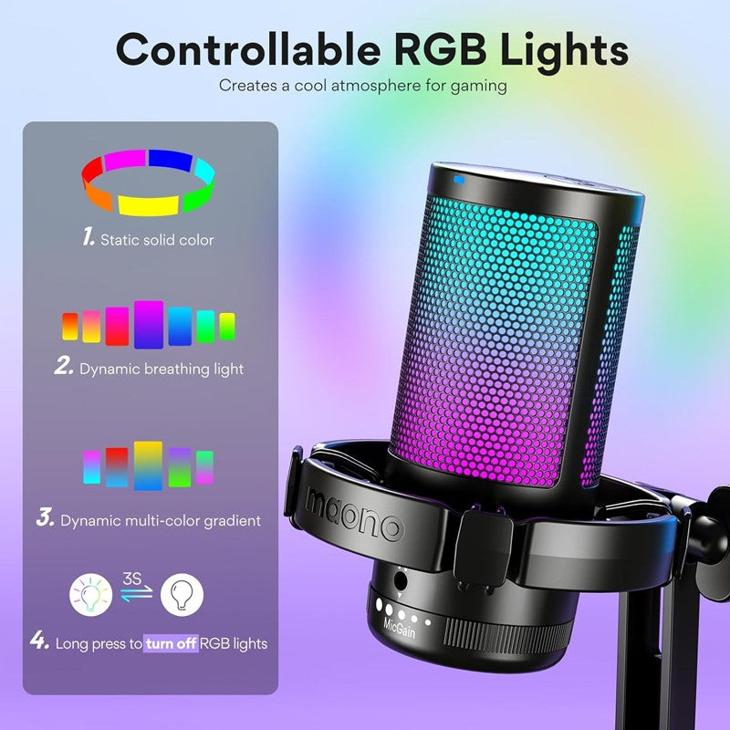 Maonocaster DGM20 GamerWave USB Gaming Microphone with Noise Cancellation - الصورة 10