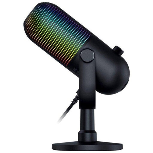 Alternative view of Razer Seiren V3 Chroma RGB USB Gaming & Streaming Microphone with Tap-to-Mute - Black