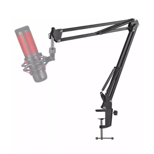 Foldable Desktop Microphone Boom Arm Stand, Bracket for HyperX – Black — Foldable Desktop Microphone