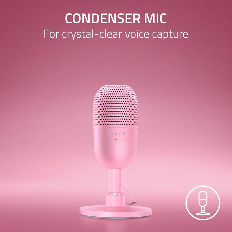 Razer Seiren V3 Mini Ultra-Compact USB Microphone with Tap-to-Mute - Quartz - Image 4