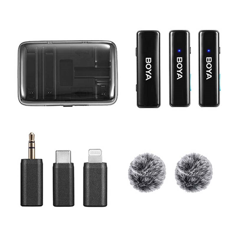 BOYA Microphone W-case with Lightning-Type C- 3.5mm connector - Image 4