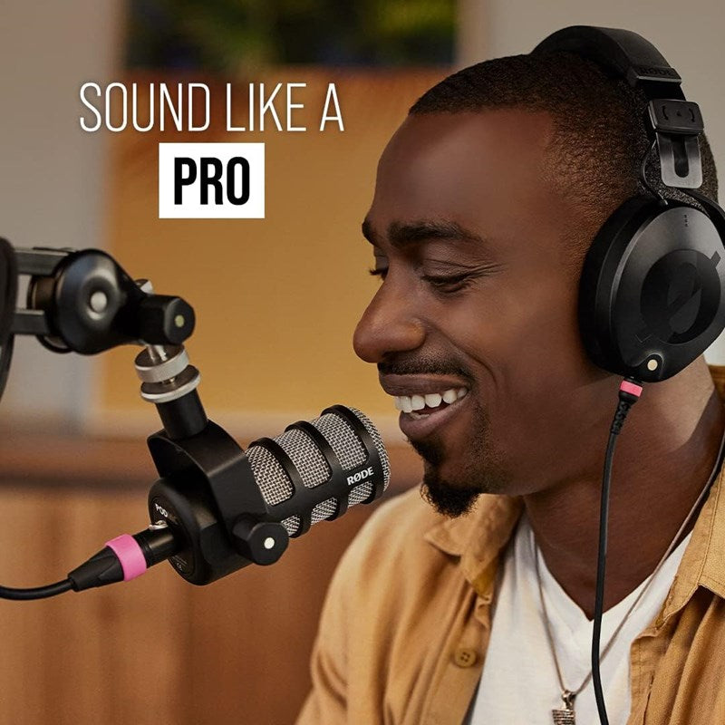 Rode Pod Mic Cardioid Dynamic Broadcast Microphone - Black - Image 4