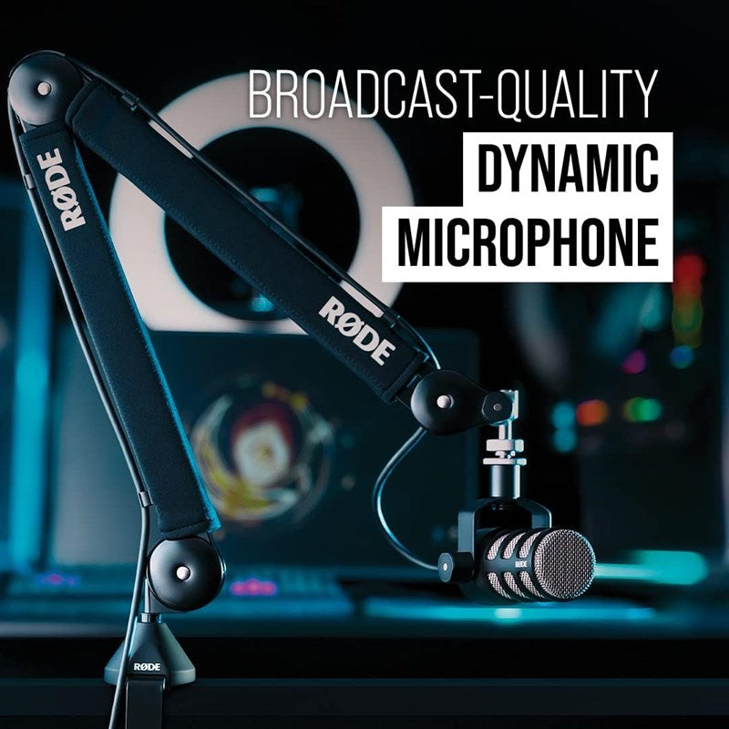Rode Pod Mic Cardioid Dynamic Broadcast Microphone - Black - Image 3