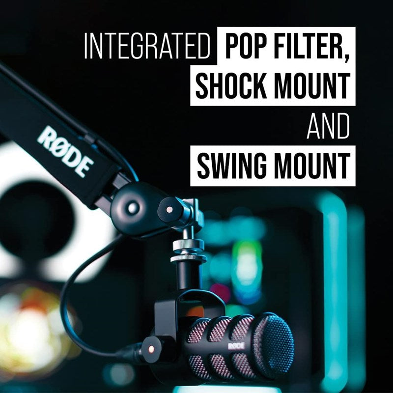 Rode Pod Mic Cardioid Dynamic Broadcast Microphone - Black - Image 5
