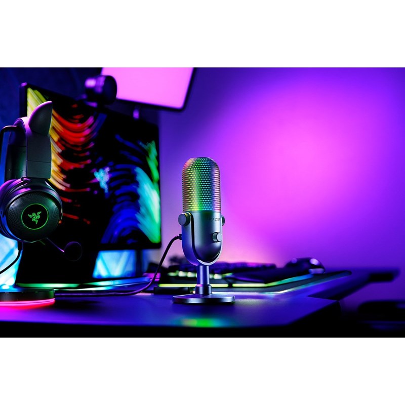 Razer Seiren V3 Chroma RGB USB Gaming & Streaming Microphone with Tap-to-Mute - Black - الصورة 2
