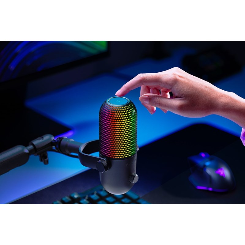 Razer Seiren V3 Chroma RGB USB Gaming & Streaming Microphone with Tap-to-Mute - Black - الصورة 5