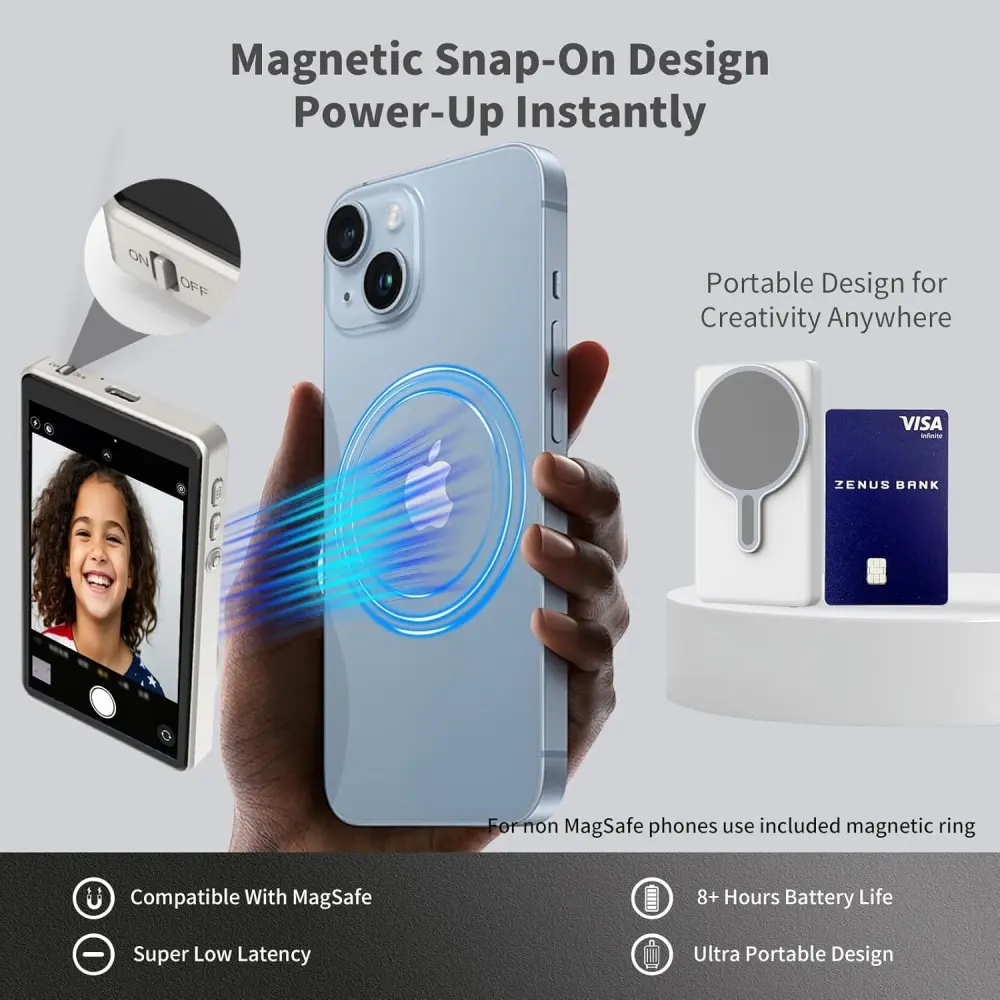 Phone Vlog Selfie Magnetic MagSafe Screen 4inch - Image 5