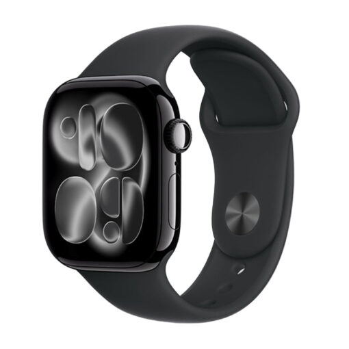 Apple Watch Series 11, 46mm, Jet Black Aluminium Case, Black Sport Band, (GPS)