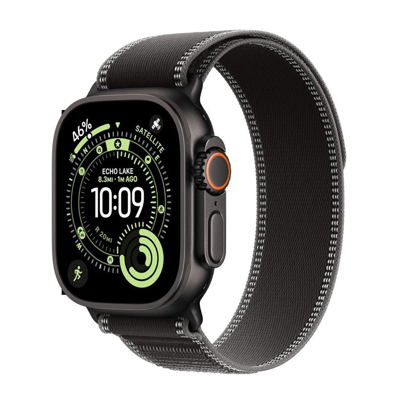 Apple Watch Ultra 3, 49mm, Black Titanium Case, Black/Charcoal Trail Loop, (GPS+Cellular) - Image 4