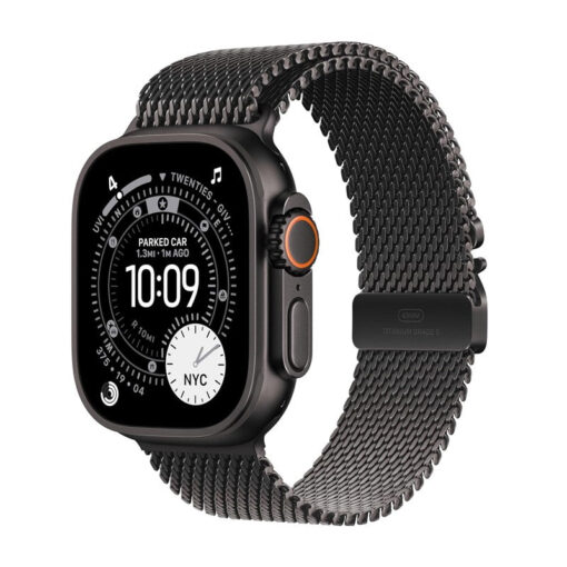 Apple Watch Ultra 3, 49mm, Black Titanium Case, Black Titanium Milanese Loop, (GPS+Cellular)