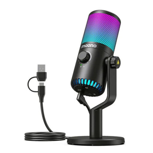 Alternative view of Maonocaster DM30 RGB Gaming Microphone for PC, USB Programmable