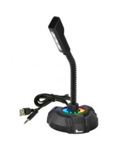 ميكروفون مكتبي مع إضاءة LED سلكي من HP، حجم الميكروفون 65 مم، نوع الموصل USB-A و 3.5 مم، كابل 1.7 م…