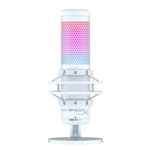 HyperX QuadCast S RGB USB Condenser Standalone Gaming Microphone for PC, PS5, PS4 & Mac - White